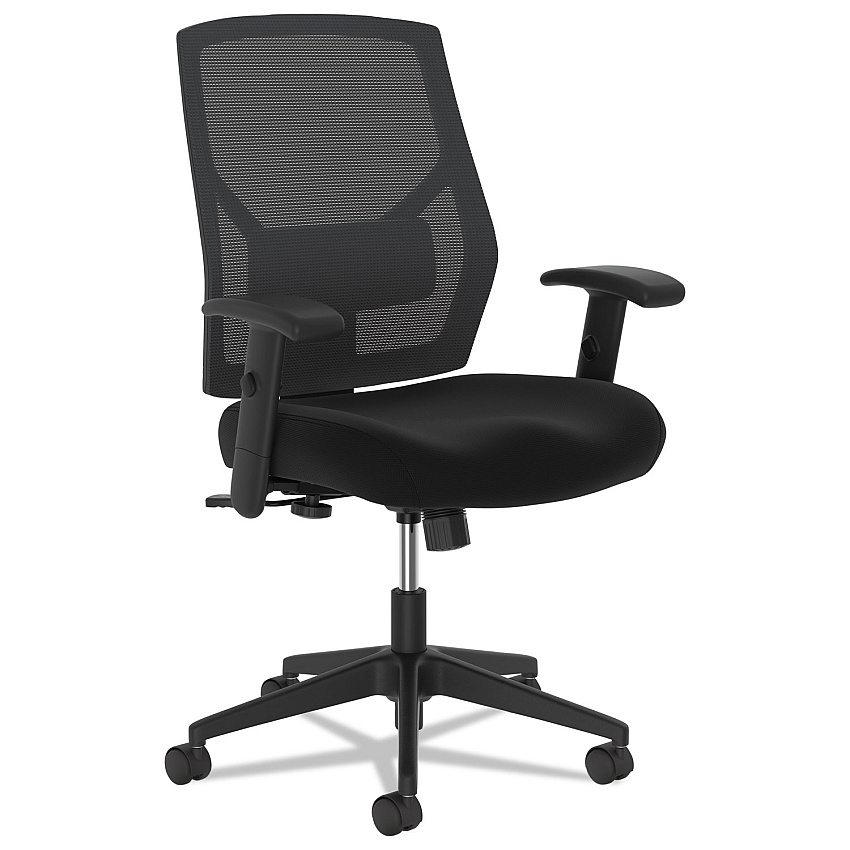 HON VL581 High-Back Task Chair, Supports Up to 250 lb, 18" to 22" Seat Height, Black (VL581ES10T)