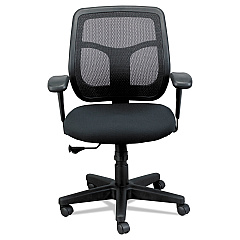 Eurotech Apollo Mid-Back Mesh Chair, 18.1" to 21.7" Seat Height, Black (MT9400BK)