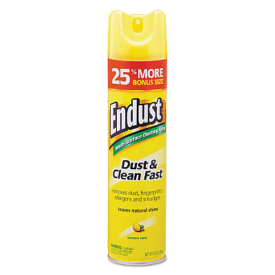 Diversey Endust Multi-Surface Dusting and Cleaning Spray, Lemon Zest, 12.5 oz Aerosol Spray (CB508171EA)