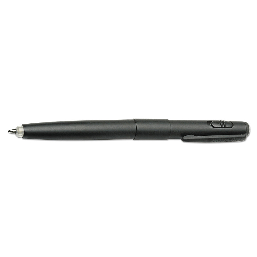 AbilityOne 7520016611669 SKILCRAFT Luminator Ballpoint Pen/Flashlight, Red LED, Retractable, Medium 1 mm, Black Ink, Black Barrel