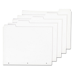 AbilityOne 7530009594441 SKILCRAFT Tabbed Index Sheet Sets, 5-Tab, 11 x 8.5, White, 20 Sets