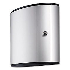 Durable Locking Key Cabinet, 54-Key, Brushed Aluminum, Silver, 11 3/4 x 4 5/8 x 11 (195323)