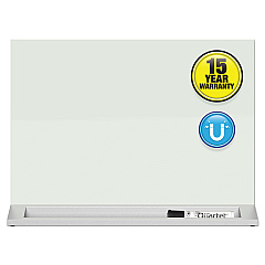 Quartet Desktop Magnetic Glass Dry-Erase Panel, 23" x 17", White (GDP1723W)