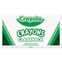 Crayola Classpack Large Size Crayons, 50 Each of 8 Colors, 400/Box (528038)