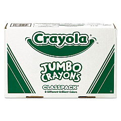 Crayola Jumbo Classpack Crayons, 25 Each of 8 Colors, 200/Set (528389)