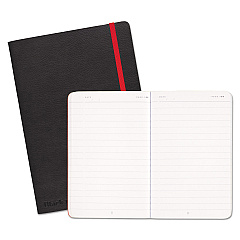Black n' Red Flexible Cover Casebound Notebook, SCRIBZEE Compatible, 1 Subject, Wide/Legal Rule, Black Cover, 8.25 x 5.75, 71 Sheets (400065000)