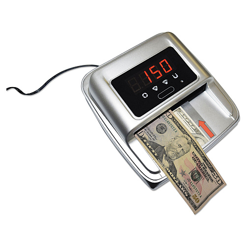 SteelMaster Automatic Counterfeit Detector, IR Dectector; Magnetic Strip Detection; UV Light, U.S. Currency, 5.5 x 4.88 x 2.8, Silver (200100)