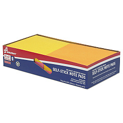 AbilityOne 7530014181281 SKILCRAFT Self-Stick Note Pads, 3" x 3", Assorted Neon Colors, 100 Sheets/Pad, 6 Pads/Pack
