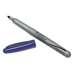 AbilityOne 7520015114319 SKILCRAFT Fine Point Permanent Marker, Fine Bullet Tip, Blue, Dozen