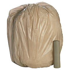 AbilityOne 8105015171364, SKILCRAFT Trash Can Liner Linear Low Density Coreless Rolls, 60 gal, 1 mil, 38" x 58", Gray, 100/Box