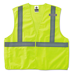 ergodyne GloWear 8215BA Type R Class 2 Econo Breakaway Mesh Safety Vest, Small to Medium, Lime (21073)