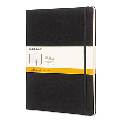 Moleskine Classic Colored Hardcover Notebook, 1 Subject, Narrow Rule, Black Cover, 10 x 7.5, 192 Sheets (QP090)