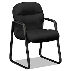HON Pillow-Soft 2090 Series Guest Arm Chair, 23.25" x 28" x 36", Black (2093CU10T)