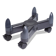 Kelly Computer Supply Computer Stand with Locking Wheels, 3 x 16.5 x 4.5, Black (10870)