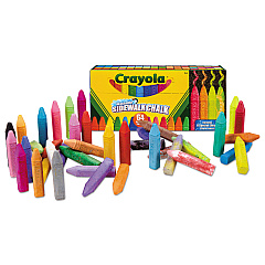 Crayola Ultimate Sidewalk Chalk, 4" x 0.5" Diameter, 60 Assorted Colors, 64/Set (512064)
