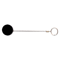 Advantus Heavy-Duty Retractable ID Card Reel, 18.5" Extension, Black/Chrome, 6/Pack (75545)