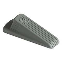 Master Caster Big Foot Doorstop, No-Slip Rubber, 2.25w x 4.75d x 1.25h, Gray, 12/Pack (00986)