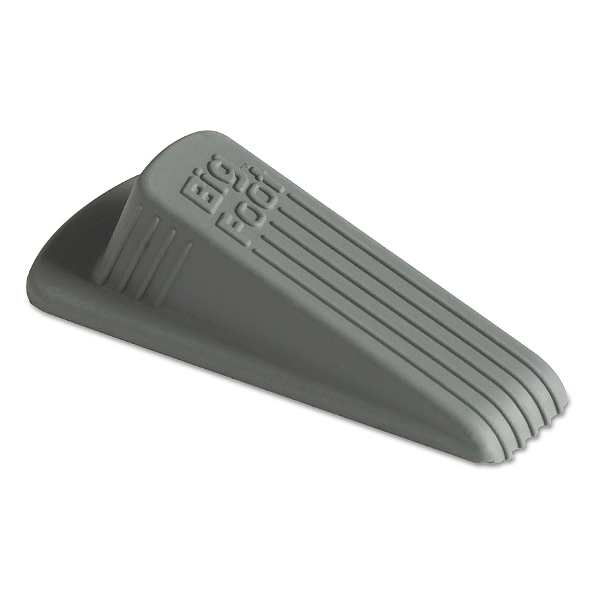 Master Caster Big Foot Doorstop, No-Slip Rubber, 2.25w x 4.75d x 1.25h, Gray, 12/Pack (00986)