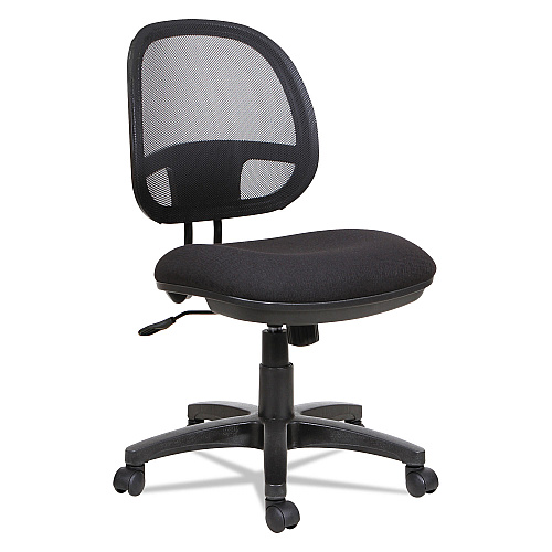 Alera Interval Series Swivel/Tilt Mesh Chair, Supports Up to 275 lb, 18.3" to 23.42" Seat Height, Black (ALEIN4814)