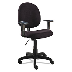 Alera Essentia Series Swivel Task Chair with Adjustable Arms, Supports Up to 275 lb, 17.71" to 22.44" Seat Height, Black (ALEVTA4810)