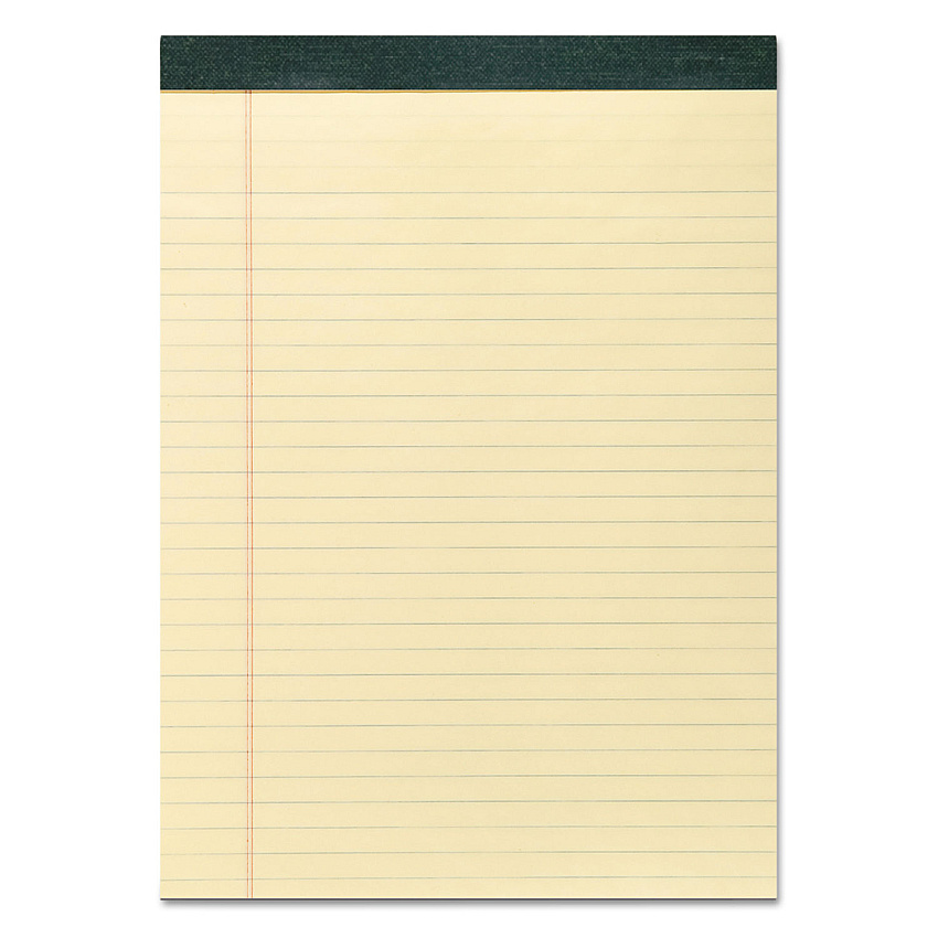 Roaring Spring Recycled Legal Pad, Wide/Legal Rule, 40 Canary-Yellow 8.5 x 11 Sheets, Dozen (74712)