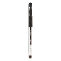 Universal Comfort Grip Gel Pen, Stick, Medium 0.7 mm, Black Ink, Clear Barrel, 60/Pack (UNV39513)
