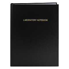 Roaring Spring Lab Research Notebook, Quadrille Rule, Black Cover, 11.25 x 8.75, 72 Sheets (77160)
