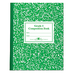 Roaring Spring Grade School Ruled Composition Book, Manuscript Format, Green Cover, 9.75 x 7.75, 50 Sheets (77920)