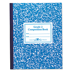 Roaring Spring Grade School Ruled Composition Book, Manuscript Format, Blue Cover, 9.75 x 7.75, 50 Sheets (77921)