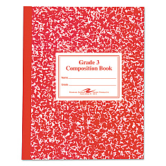 Roaring Spring Grade School Ruled Composition Book, Grade 3 Manuscript Format, Red Cover, (50) 9.75 x 7.75 Sheets (77922)