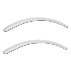 Alera Neratoli Series Replacement Arm Pads, Faux Leather, 1.77w x .59d x 15.15h, White, 1 Pair (ALENRAP06)