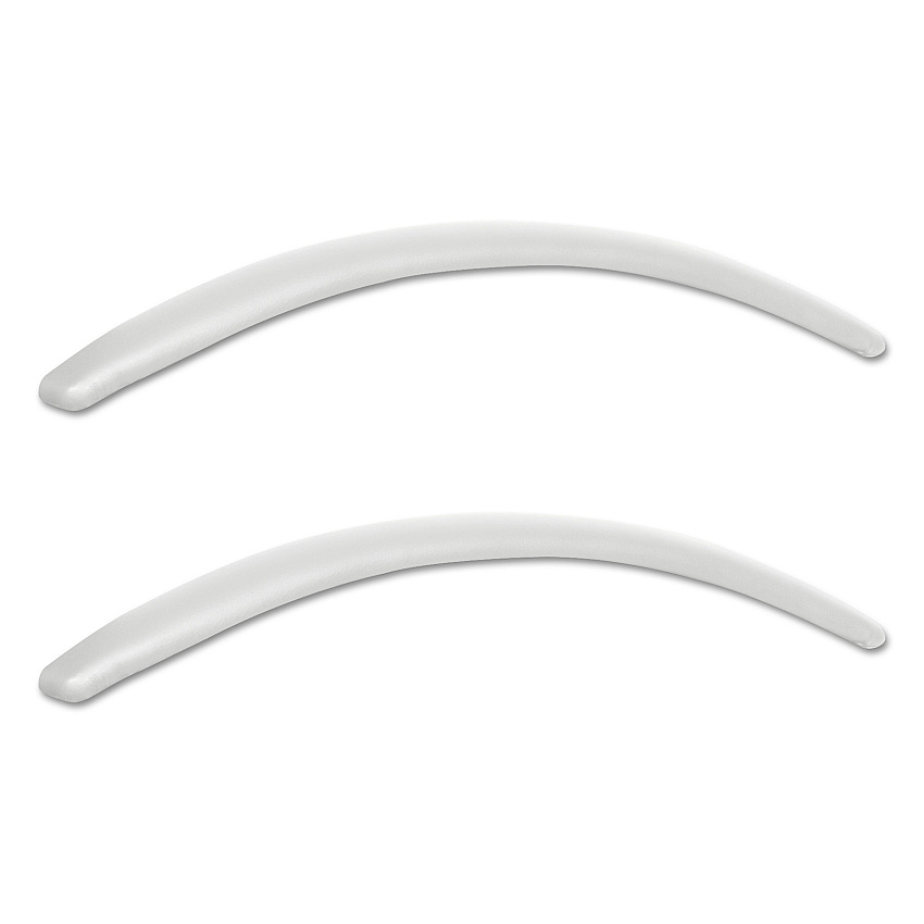 Alera Neratoli Series Replacement Arm Pads, Faux Leather, 1.77w x .59d x 15.15h, White, 1 Pair (ALENRAP06)