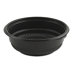 Anchor Packaging MicroRaves Incredi-Bowl Base, 16 oz, 5.75" Diameter x 2.02"h, Black, 250/Carton (4605816)