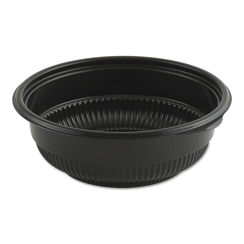 Anchor Packaging MicroRaves Incredi-Bowl Base, 16 oz, 5.75" Diameter x 2.02"h, Black, 250/Carton (4605816)