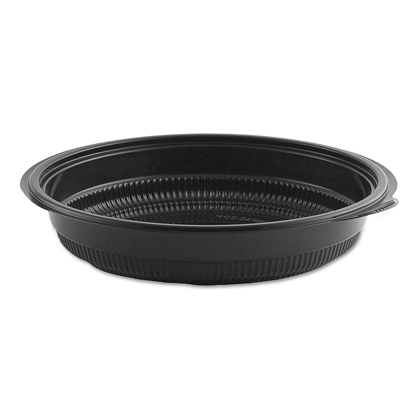 Anchor Packaging MicroRaves Incredi-Bowl Base, 24 oz, 8.5" Diameter x 1.51"h, Black, 150/Carton (4608524)