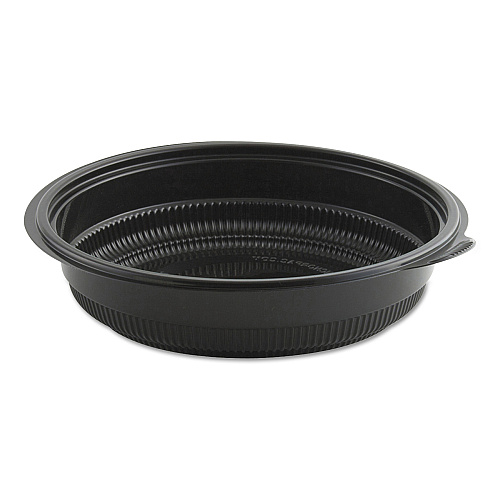 Anchor Packaging MicroRaves Incredi-Bowl Base, 32 oz, 8.5" Diameter x 1.92"h, Black, 150/Carton (4608532)