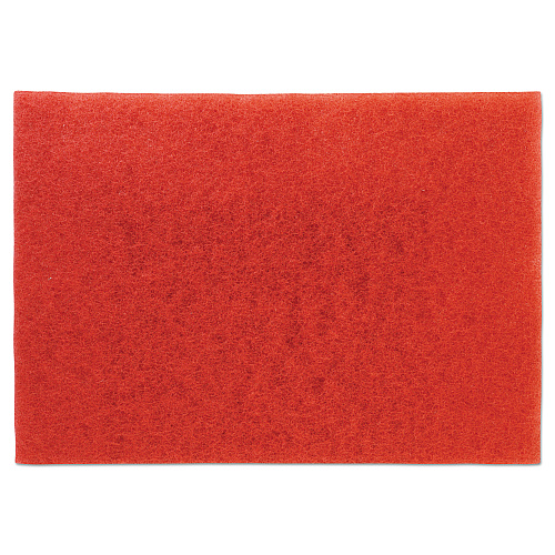 3M Low-Speed Buffer Floor Pads 5100, 28 x 14, Red, 10/Carton (59065)