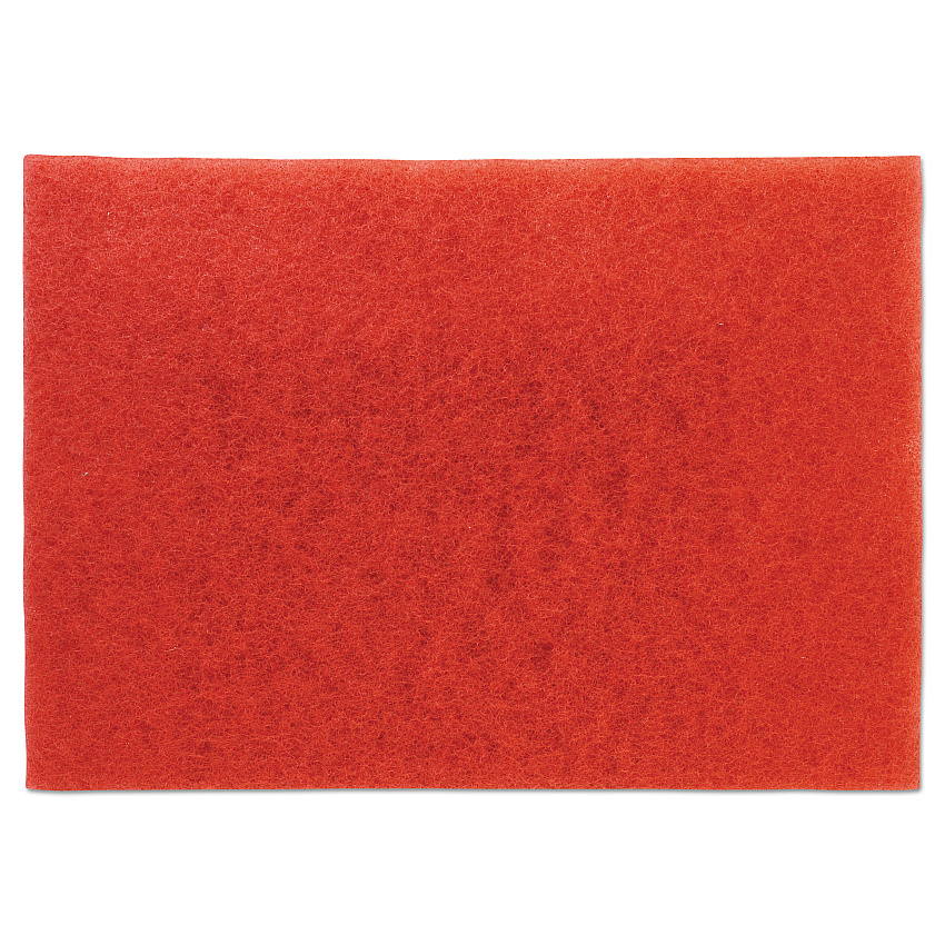 3M Low-Speed Buffer Floor Pads 5100, 28 x 14, Red, 10/Carton (59065)