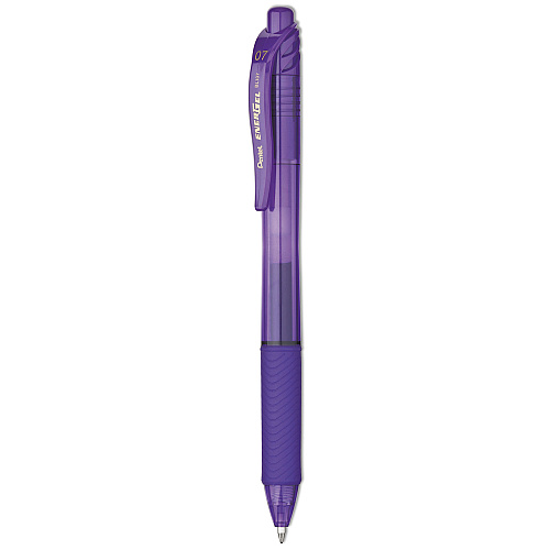 Pentel EnerGel-X Gel Pen, Retractable, Medium 0.7 mm, Violet Ink, Violet Barrel, Dozen (BL107V)