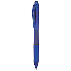 Pentel EnerGel-X Gel Pen, Retractable, Bold 1 mm, Blue Ink, Translucent Blue Barrel, Dozen (BL110C)