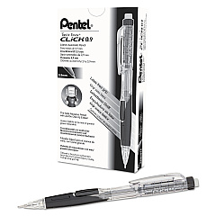 Pentel Twist-Erase CLICK Mechanical Pencil, 0.9 mm, HB (#2.5), Black Lead, Black Barrel (PD279TA)