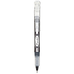 Pentel Finito! Porous Point Pen, Stick, Extra-Fine 0.4 mm, Black Ink, Black/Silver Barrel (SD98A)