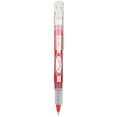 Pentel Finito! Porous Point Pen, Stick, Extra-Fine 0.4 mm, Red Ink, Red/Silver Barrel (SD98B)