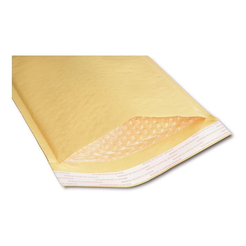 AbilityOne 8105001179870 Sealed Air Jiffylite Cushioned Mailer, #3, Bubble Lining, Self-Adhesive, 8.5 x 14.5, Golden Kraft, 100/Pack
