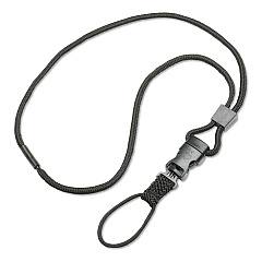 AbilityOne 8455016660465 SKILCRAFT Breakaway Lanyard, Plastic Loop Fastener, 36" Long, Black, Dozen