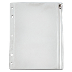 Oxford Zippered Ring Binder Pocket, 10 1/2 x 8, Clear (68504)
