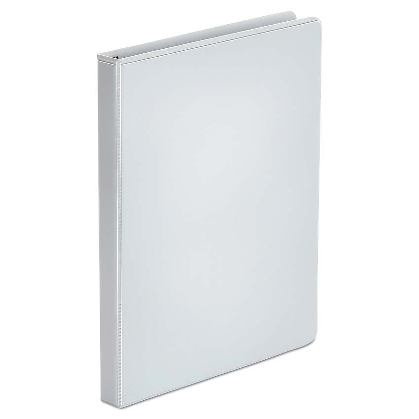 Universal Economy Round Ring View Binder, 3 Rings, 0.5" Capacity, 11 x 8.5, White, 6/Pack (UNV20952PK)