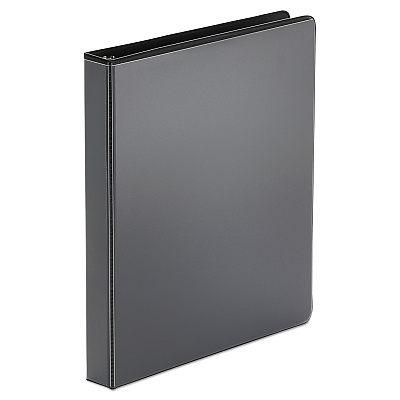Universal Economy Round Ring View Binder, 3 Rings, 1" Capacity, 11 x 8.5, Black (UNV20961)