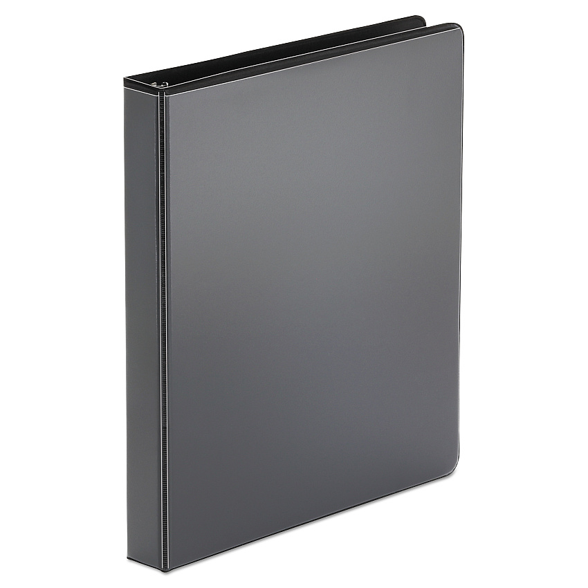 Universal Economy Round Ring View Binder, 3 Rings, 1" Capacity, 11 x 8.5, Black, 12/Carton (UNV20961CT)