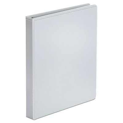 Universal Economy Round Ring View Binder, 3 Rings, 1" Capacity, 11 x 8.5, White, 12/Carton (UNV20962CT)